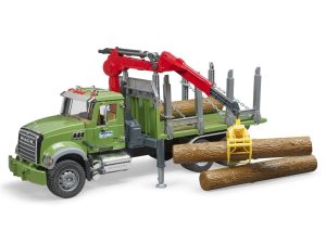 CAMION MACK GRANITE 6x4 FORESTAL CON GRUA Y PINZA 1:16