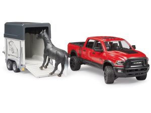 CAMIONETA RAM 2500 POWER WAGON HEAVY DUTY CON REMOLQUE Y CABALLO 1:16