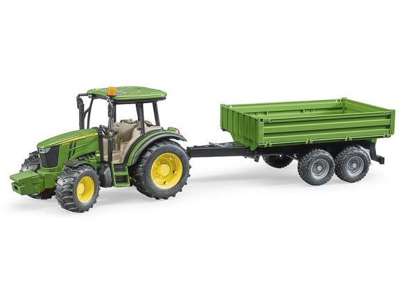 TRACTOR JOHN DEERE 5115M CON REMOLQUE 1:16