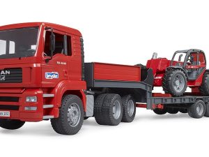 CAMION MAN TGA 41.440 6X4 CON CAMA BAJA Y MANITOU 1:16