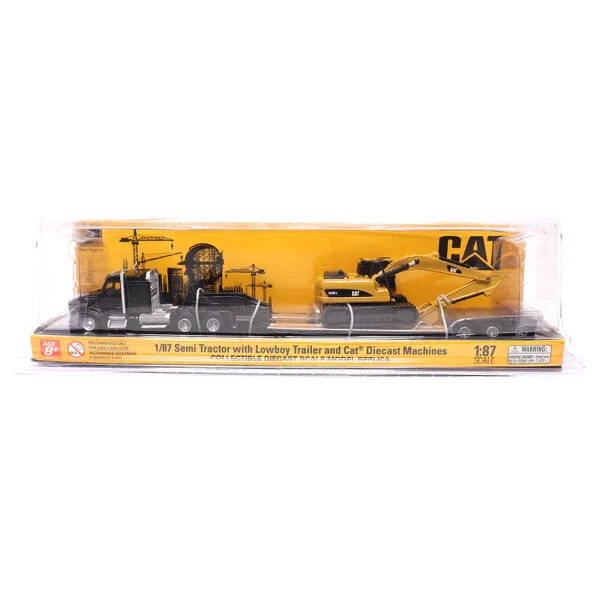CAMION KENWORTH T880 CAMA BAJA CON EXCAVADORA CAT 320D L 1:87 - Imagen 3