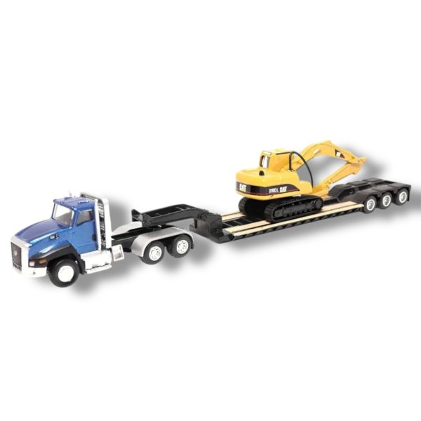CAMION CATERPILLAR CT660 CAMA BAJA CON EXCAVADORA CAT 315C L 1:87