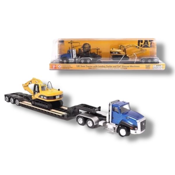 CAMION CATERPILLAR CT660 CAMA BAJA CON EXCAVADORA CAT 315C L 1:87 - Imagen 2