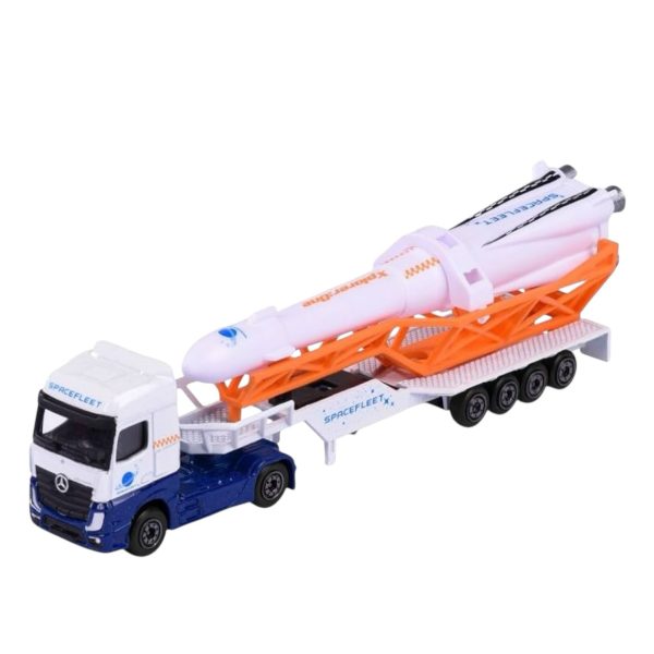 CAMION MERCEDES-BENZ ACTROS 4x2 CON COHETE SPACEFLEET XPLORER:ONE 24x4x15 CM - Imagen 2