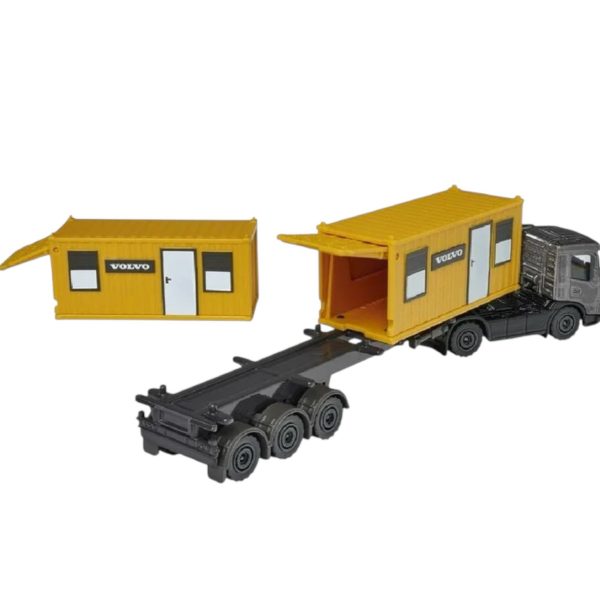 CAMION VOLVO CON SEMIRREMOLQUE Y CONTENEDORES OFICINA 24x3x15 CM - Imagen 3