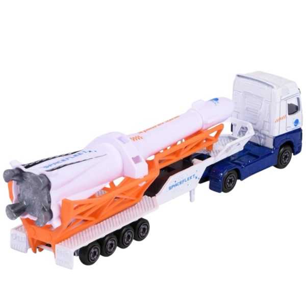 CAMION MERCEDES-BENZ ACTROS 4x2 CON COHETE SPACEFLEET XPLORER:ONE 24x4x15 CM - Imagen 3