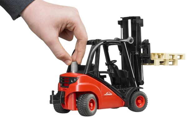GRUA HORQUILLA YALE LINDE H30D CON 2 PALLETS 1:16 - Imagen 2