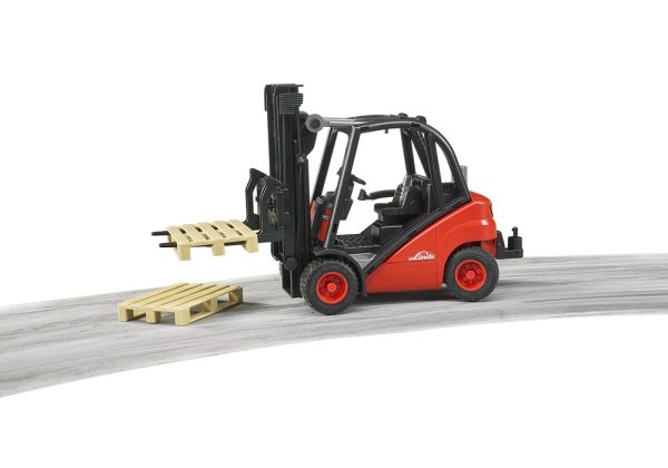 GRUA HORQUILLA YALE LINDE H30D CON 2 PALLETS 1:16 - Imagen 3