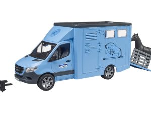 CAMION MERCEDES-BENZ SPRINTER TRANSPORTE CABALLOS CON 1 CABALLO 1:16