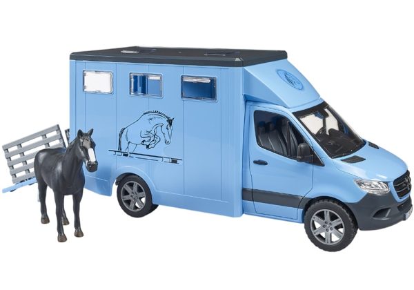CAMION MERCEDES-BENZ SPRINTER TRANSPORTE CABALLOS CON 1 CABALLO 1:16 - Imagen 2