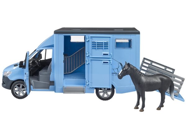 CAMION MERCEDES-BENZ SPRINTER TRANSPORTE CABALLOS CON 1 CABALLO 1:16 - Imagen 5