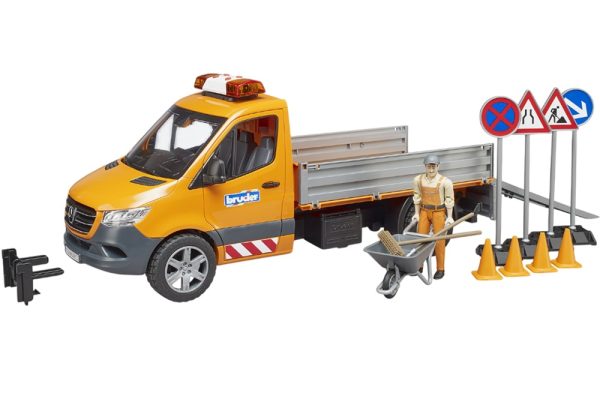 CAMION MERCEDES-BENZ SPRINTER OBRAS MUNICIPALES CON OPERARIO Y HERRAMIENTAS 1:16