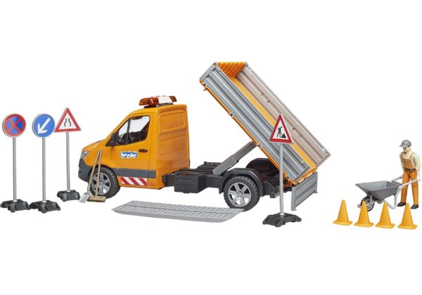 CAMION MERCEDES-BENZ SPRINTER OBRAS MUNICIPALES CON OPERARIO Y HERRAMIENTAS 1:16 - Imagen 5