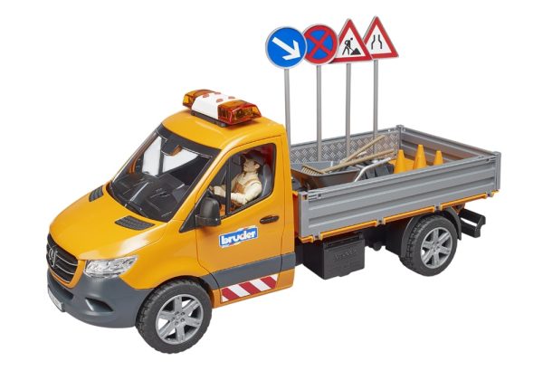 CAMION MERCEDES-BENZ SPRINTER OBRAS MUNICIPALES CON OPERARIO Y HERRAMIENTAS 1:16 - Imagen 3