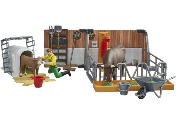 ESTABLO BWORLD COMPLETO CON GRANJERO Y ANIMALES 1:16 - Imagen 5