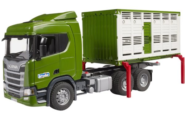 CAMION SCANIA 560R 6x4 TRANSPORTE GANADO CON VACA 1:16 - Imagen 3