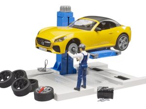 TALLER MECANICO BWORLD COMPLETO CON AUTO 1:16