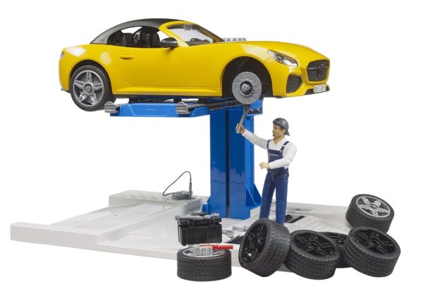 TALLER MECANICO BWORLD COMPLETO CON AUTO 1:16 - Imagen 3