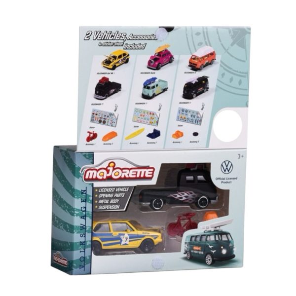 SET AUTOS VOLKSWAGEN THE ORIGINALS 2 15x10x5 CM