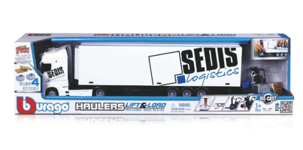 CAMION MERCEDES-BENZ ACTROS 4x2 CON SEMIRREMOLQUE-GRUA HORQUILLA-ACCESORIOS 1:43 - Imagen 2