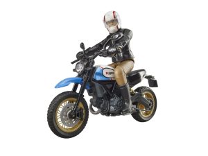 MOTO DUCATI ENDURO DESERT SLED CON PILOTO 1:16