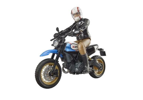 MOTO DUCATI ENDURO DESERT SLED CON PILOTO 1:16