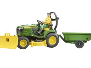TRACTOR CORTADOR PASTO JOHN DEERE X949 CON OPERARIO Y TOLVA 1:16