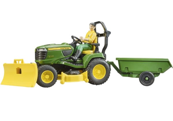 TRACTOR CORTADOR PASTO JOHN DEERE X949 CON OPERARIO Y TOLVA 1:16