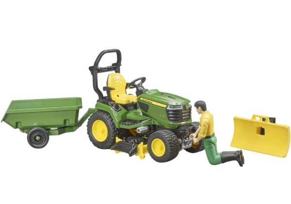 TRACTOR CORTADOR PASTO JOHN DEERE X949 CON OPERARIO Y TOLVA 1:16 - Imagen 4