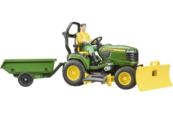 TRACTOR CORTADOR PASTO JOHN DEERE X949 CON OPERARIO Y TOLVA 1:16 - Imagen 3