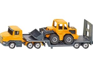 CAMION CAMA BAJA CON CARGADOR FRONTAL 158x36x46MM