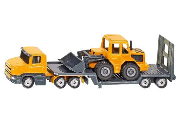 CAMION CAMA BAJA CON CARGADOR FRONTAL 158x36x46MM