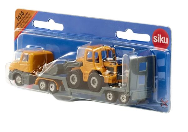 CAMION CAMA BAJA CON CARGADOR FRONTAL 158x36x46MM - Imagen 2