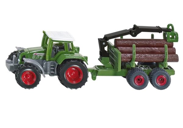 TRACTOR FENDT FAVORIT 926 FORESTAL CON TRONCOS 1:87