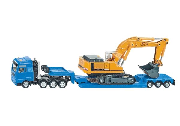 CAMION MAN TGA 10x6 CAMA BAJA CON EXCAVADORA LIEBHERR 974 1:87