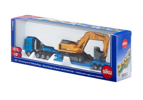 CAMION MAN TGA 10x6 CAMA BAJA CON EXCAVADORA LIEBHERR 974 1:87 - Imagen 9