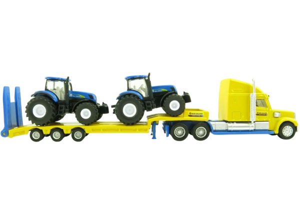 CAMION FREIGHTLINER CAMA BAJA CON 2 TRACTORES NEW HOLLAND 1:87 - Imagen 5