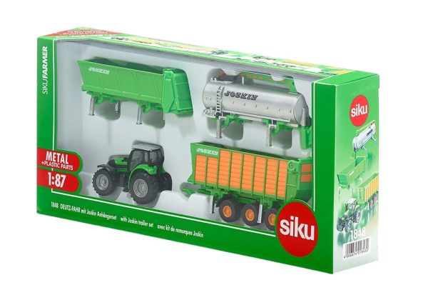 TRACTOR DEUTZ-FAHR AGROTON X720 CON 3 REMOLQUES 1:87 - Imagen 3