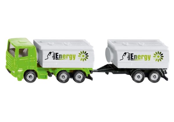 CAMION TRANSPORTE COMBUSTIBLE CON REMOLQUE Y ESTANQUE 152x28x35MM
