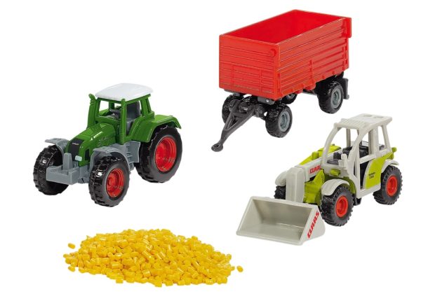 SET MAQUINARIA AGRICOLA CON COLOSO Y GRANOS 296x110x48MM