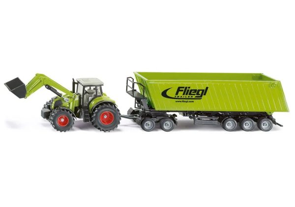 TRACTOR CLAAS AXION 850 CON PALA, QUINTA RUEDA Y COLOSO FLIEGL 1:50