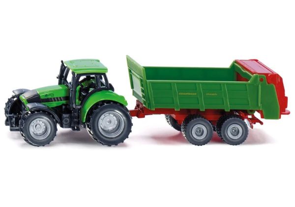 TRACTOR DEUTZ-FAHR AGROTON 265 CON ESPARCIDOR DE ESTIERCOL BLISTER 165x36x45MM
