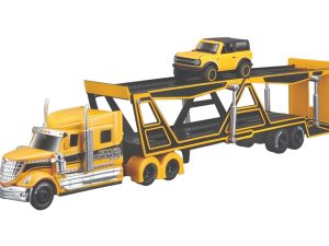 CAMION INTERNATIONAL LONESTAR 6x4 TRANSPORTE AUTOMOVILES CON FORD BRONCO 1:64