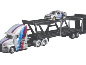 CAMION MACK ANTHEM 6x4 TRANSPORTE AUTOMOVILES CON BMW M3 1988 1:64