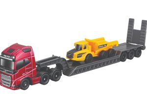 CAMION VOLVO FH16 6x4 CAMA BAJA CON VOLVO A25G 1:64
