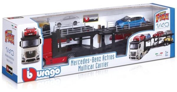 CAMION MERCEDES-BENZ ACTROS 4x2 TRANSPORTE AUTOMOVILES CON RENAULT CAPTUR 1:43 - Imagen 3