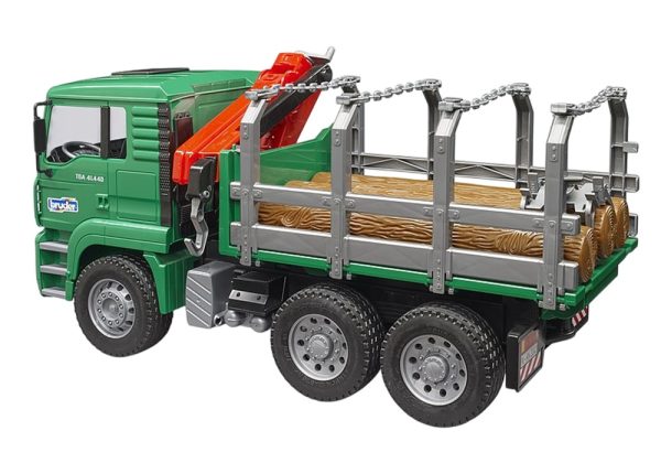 CAMION MAN TGA CON GRUA FORESTAL Y TRONCOS 1:16 - Imagen 3