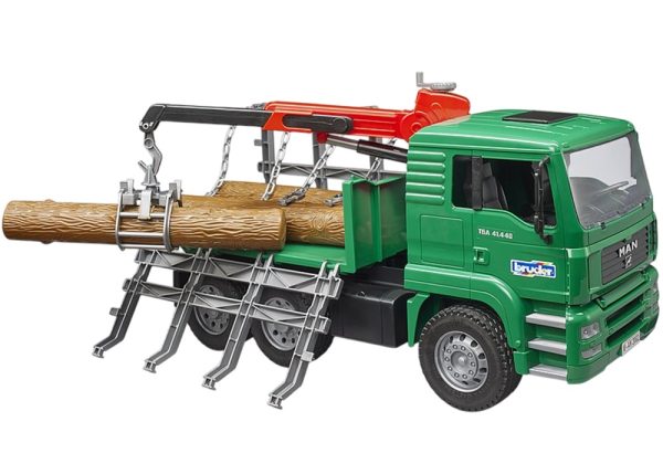 CAMION MAN TGA CON GRUA FORESTAL Y TRONCOS 1:16 - Imagen 4