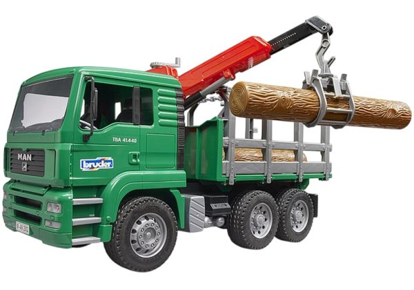 CAMION MAN TGA CON GRUA FORESTAL Y TRONCOS 1:16 - Imagen 5