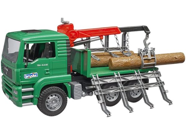 CAMION MAN TGA CON GRUA FORESTAL Y TRONCOS 1:16 - Imagen 6